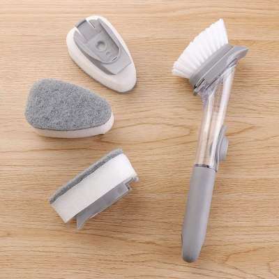 Sink Brush for Kitchen Grill Bowl Pot Pan Soap Dispensing Kitchen Dish Brush Sponge Scrubbing Dish Brush