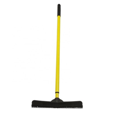 Rubber Broom BENHENG Broom Rubber Brush Push Broom with Soft Rubber Bristles and Squeegee Edge